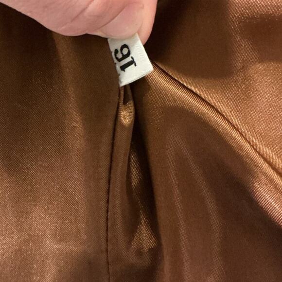 Vintage Womens Long Leather Suede Patchwork Trench Coat Size 16 Western Cowboy - Picture 3 of 13